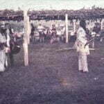 Chief Fools Crow praying and blessing our Cannunpa's (Pipe) at his home Ceremonial grounds. pa