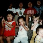 The young children up front.