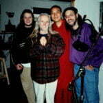 Dik in the studio with Tae, Lama Tashi and Jonathan Goldman - producer.