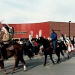 Ninety members of the Big Foot Riders had horses for the pall bearers to follow the horse and wagon that Grandpa's casket was placed in. Chief Mel Lone Hill led the procession. We rode five miles to the cemetery to perform the burial ceremony.