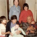 Grandpa and Grandma with babies - behind Tammy and Stephan Red Bow.