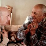 Grandpa & Thomas Mailes who wrote the book on Grandpa's life as Chief Fools Crow - The Ceremonial Chief and Spiritual Leader of the Teton Sioux for Double Day Publishing.