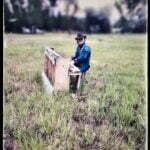 John Fusco (also music artists/composer) performing on the farm a mega concert for the deer, birds, horses and other critters. It was a major success!