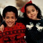 Larry Thompson's children Jinji and Ola.