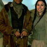 Viggo Mortenson and Stardust Red Bow on the movie set