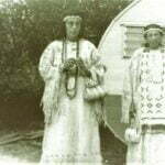 Grandmother Gertie Larvie and her Mother on the right. Gertie was a renouned medicine woman.